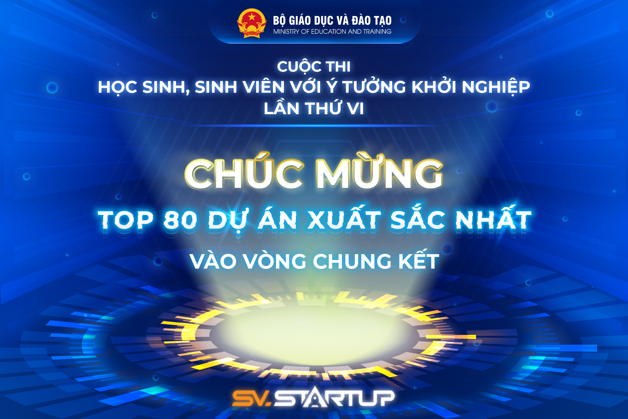 Công bố kết quả top 80 dự án lọt vào Vòng Chung kết cuộc thi “Học sinh sinh viên với ý tưởng khởi nghiệp” lần thứ VI