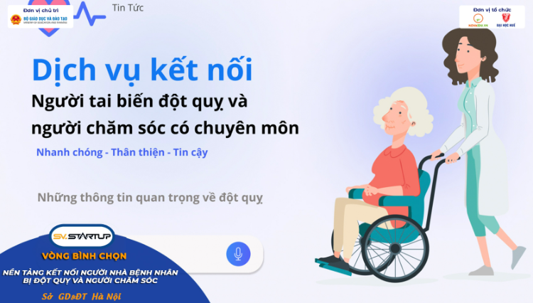 Nền tảng kết nối  người nhà bệnh nhân bị đột quỵ và người có chuyên môn chăm sóc